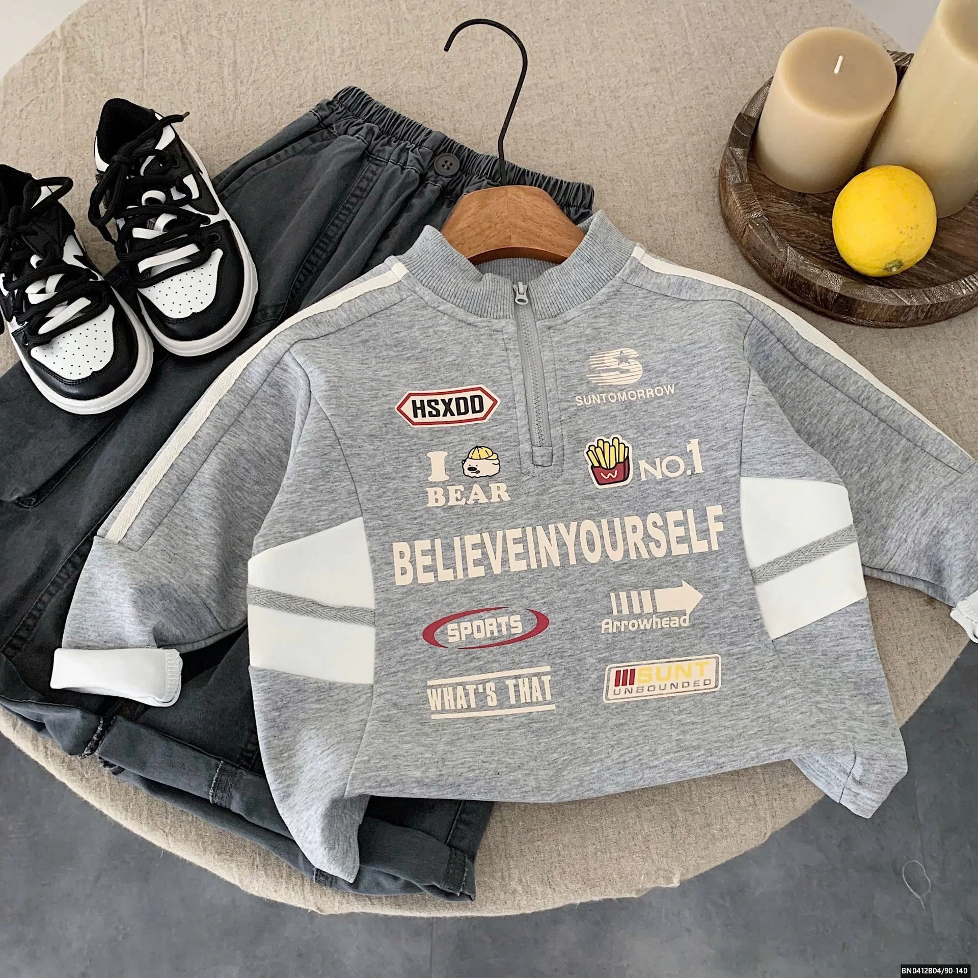 ÁO NỈ THỂ THAO CỔ KHÓA