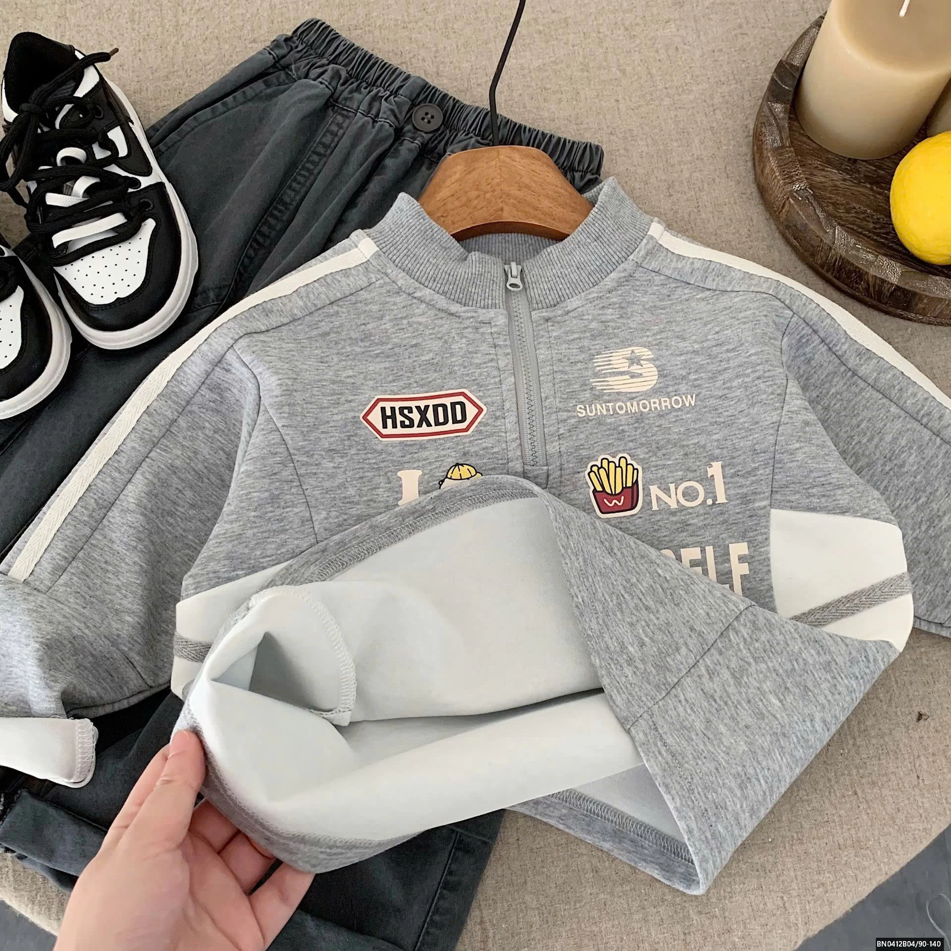 ÁO NỈ THỂ THAO CỔ KHÓA