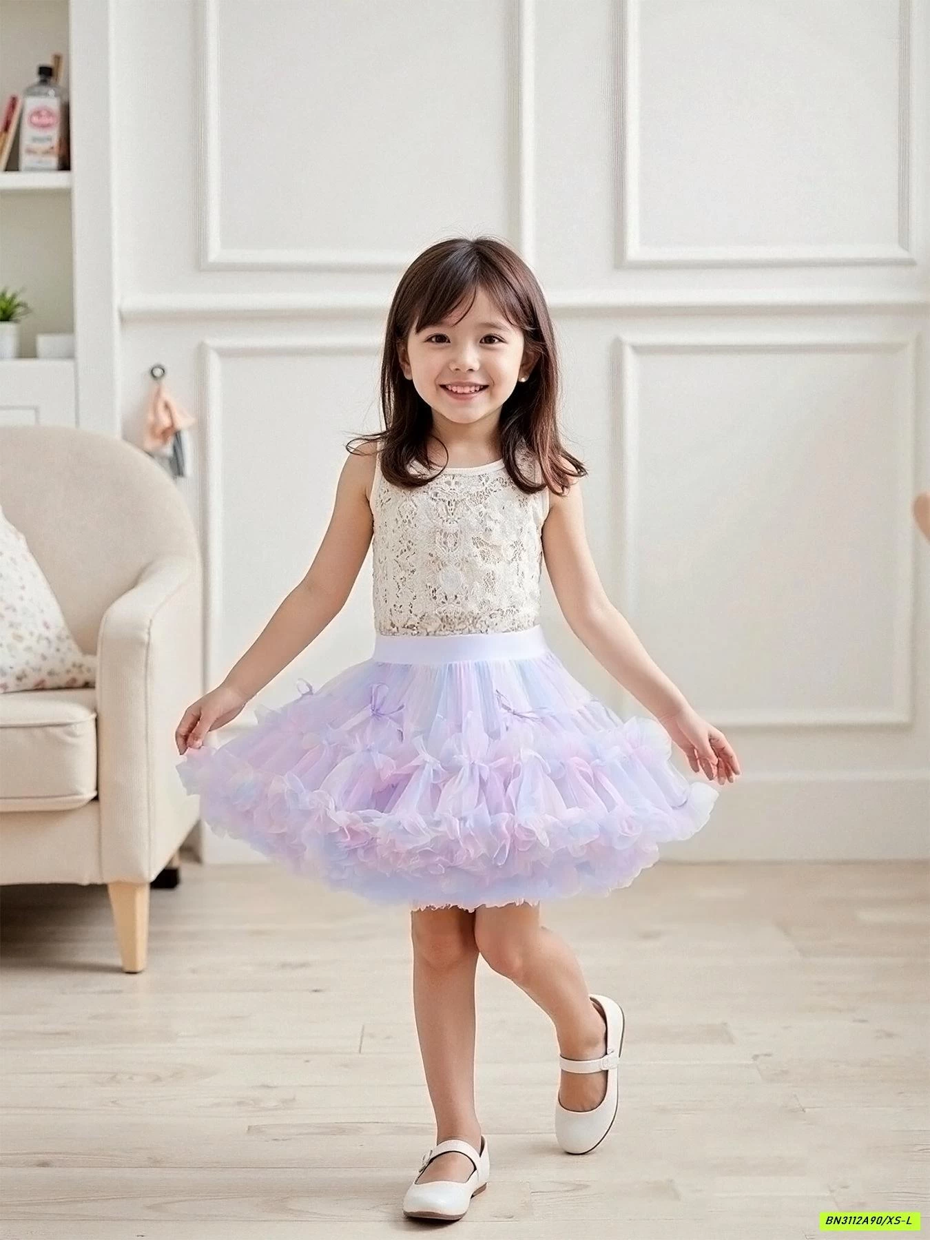 CHÂN VÁY TUTU BỒNG GẮN NƠ