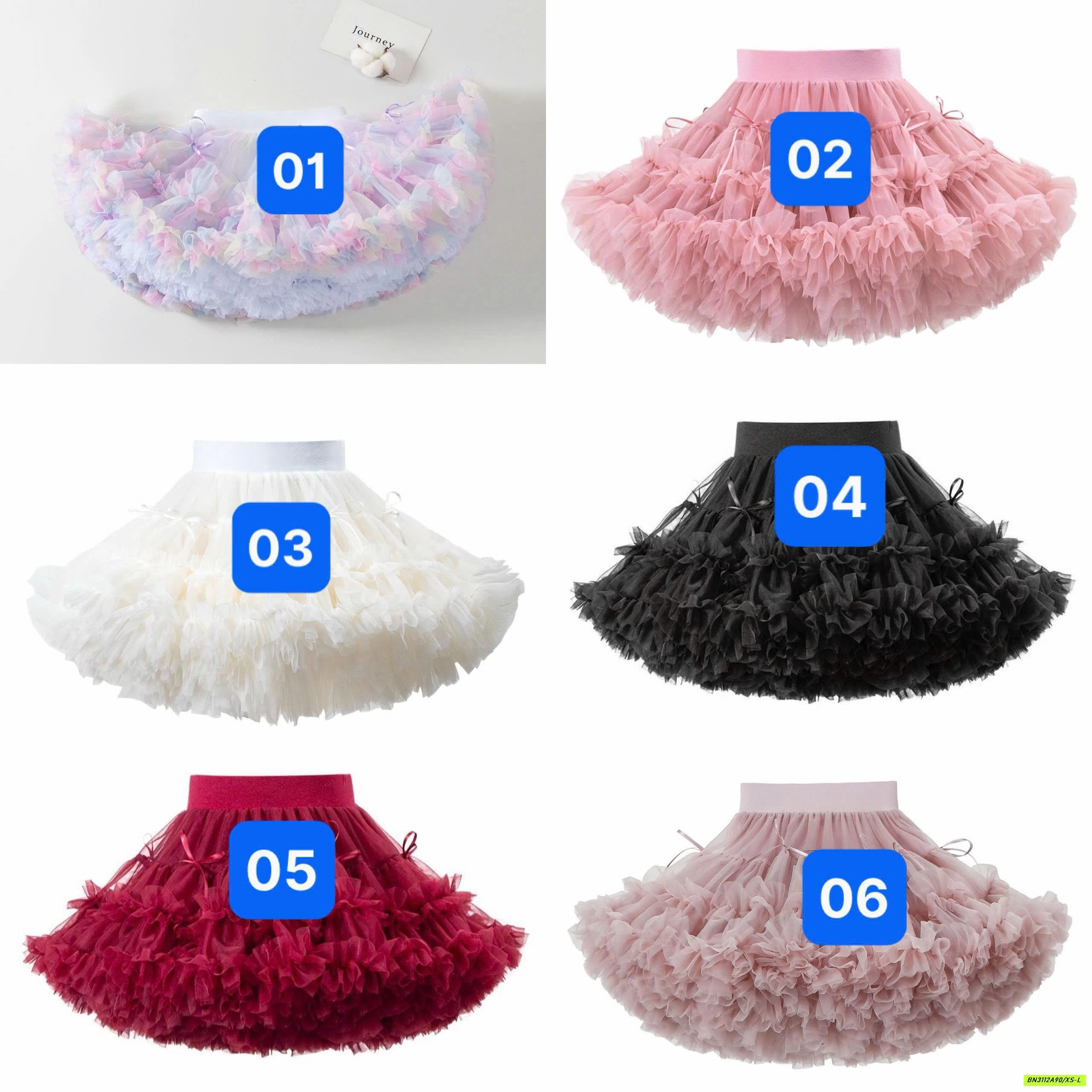 CHÂN VÁY TUTU BỒNG GẮN NƠ