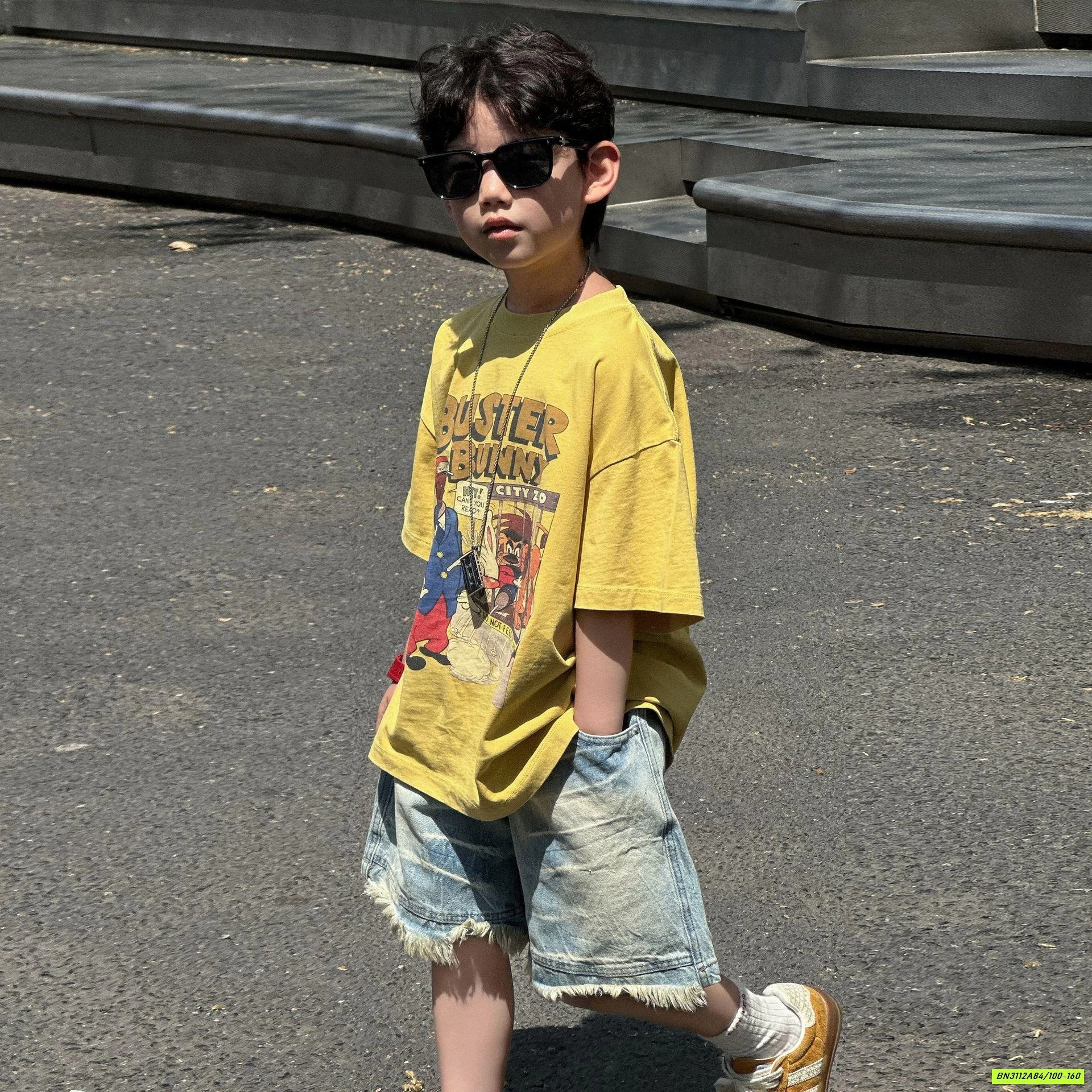 ÁO THUN VÀNG HY25280 IN HÌNH