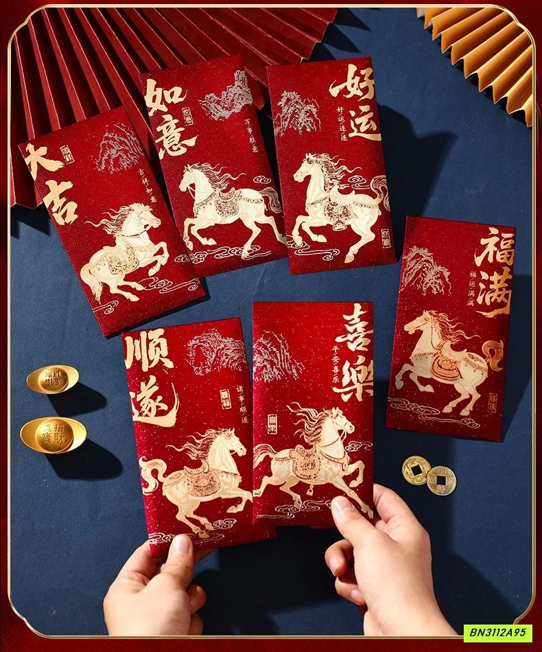 SÉT 12 LÌ XÌ NGỰA IN 3D