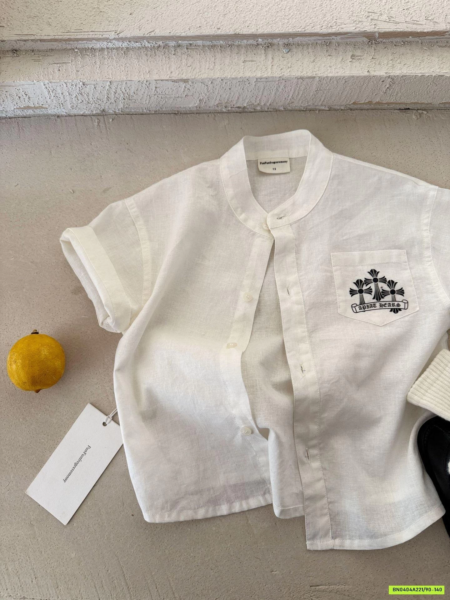 SƠ MI CỔ TRỤ MIX QUẦN BAGGY ĐŨI MMGGBABY