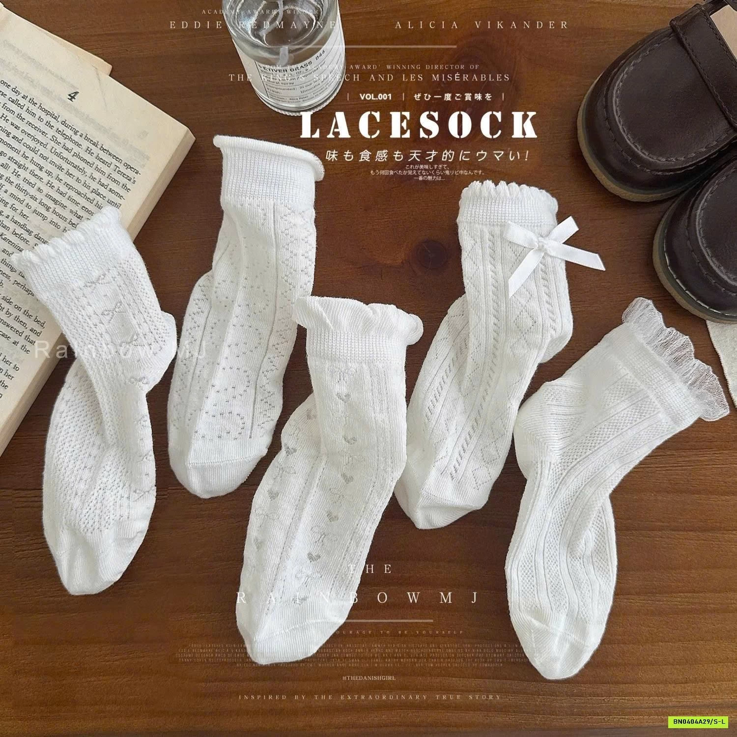 SET 5 ĐÔI TẤT REN BÈO TIỂU THƯ