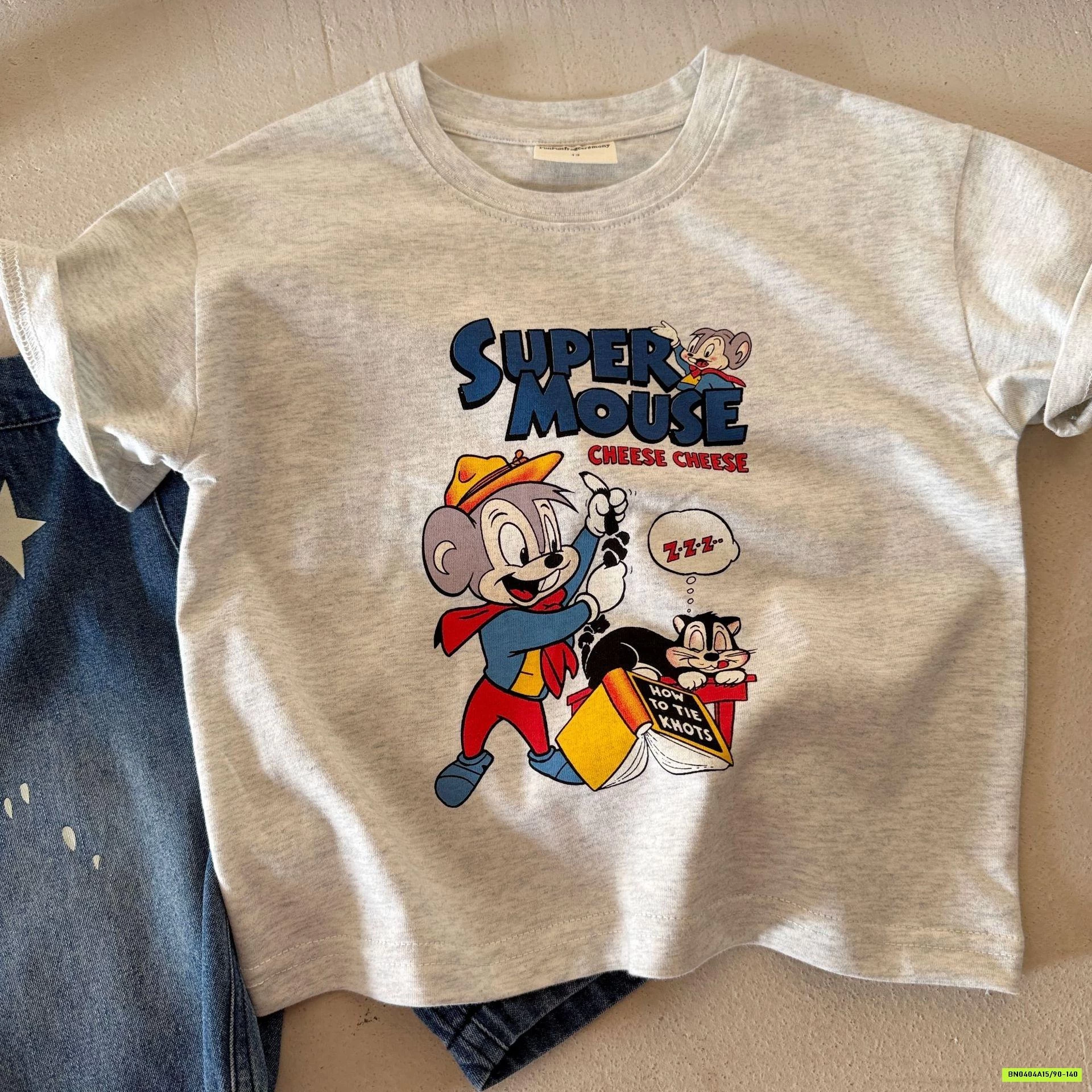 ÁO THUN SUPPER MOUSE XÁM MMGGBABY