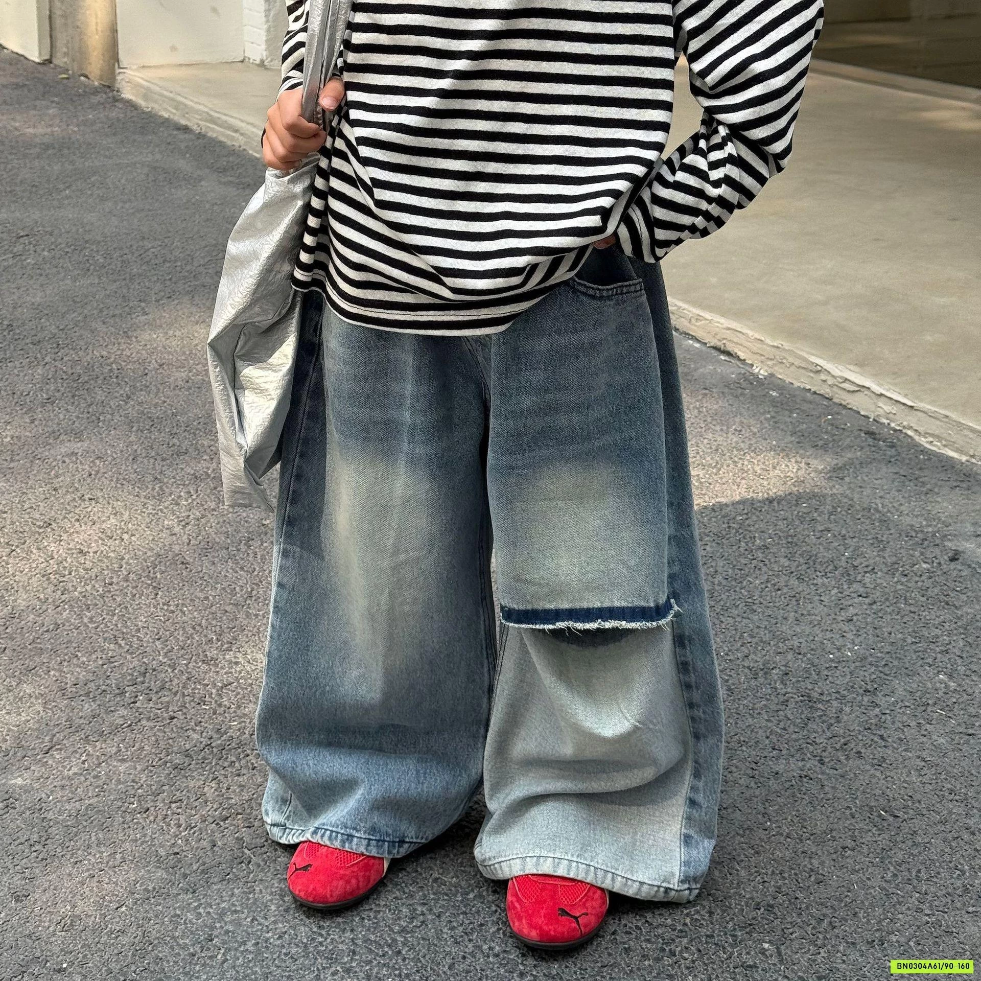 JEANS SUÔNG RÁCH GỐI FANSHU