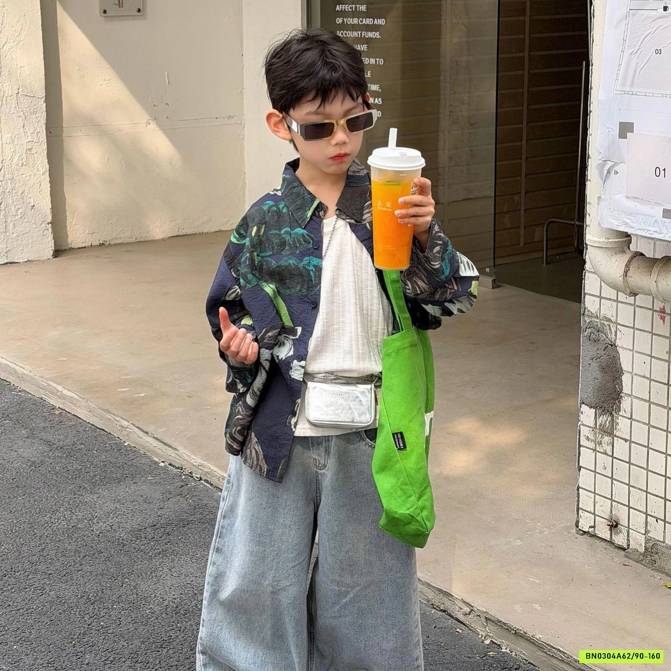 JEANS SUÔNG GẤP GẤU FANSHU