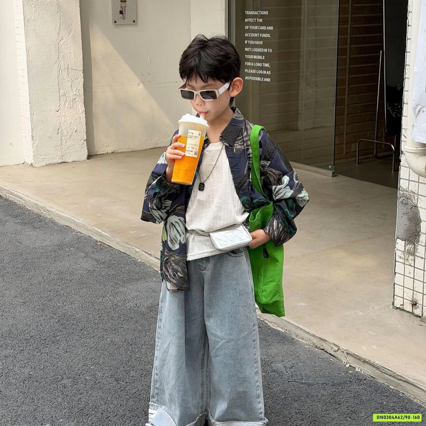 JEANS SUÔNG GẤP GẤU FANSHU