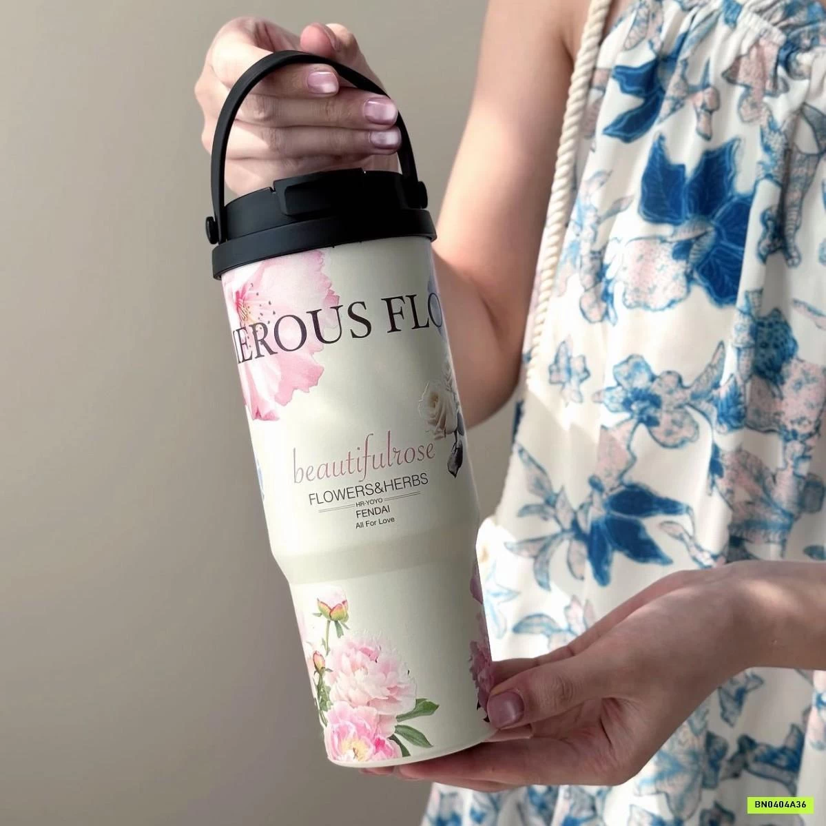 CỐC GIỮ NHIỆT HOA HỒNG