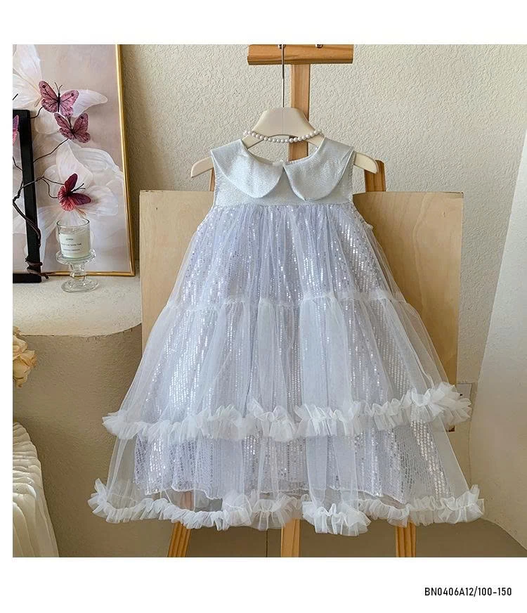 ĐẦM VOAN CÔNG CHÚA CỔ SEN