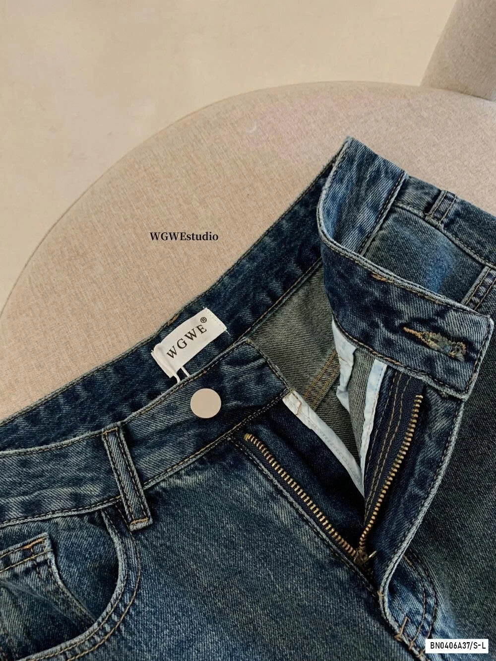 QUẦN JEANS LỬNG BẠC MÀU WG.WE