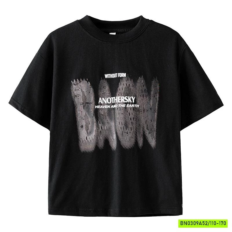 ÁO THUN ĐEN IN CHỮ HHBABY