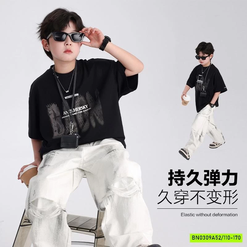 ÁO THUN ĐEN IN CHỮ HHBABY