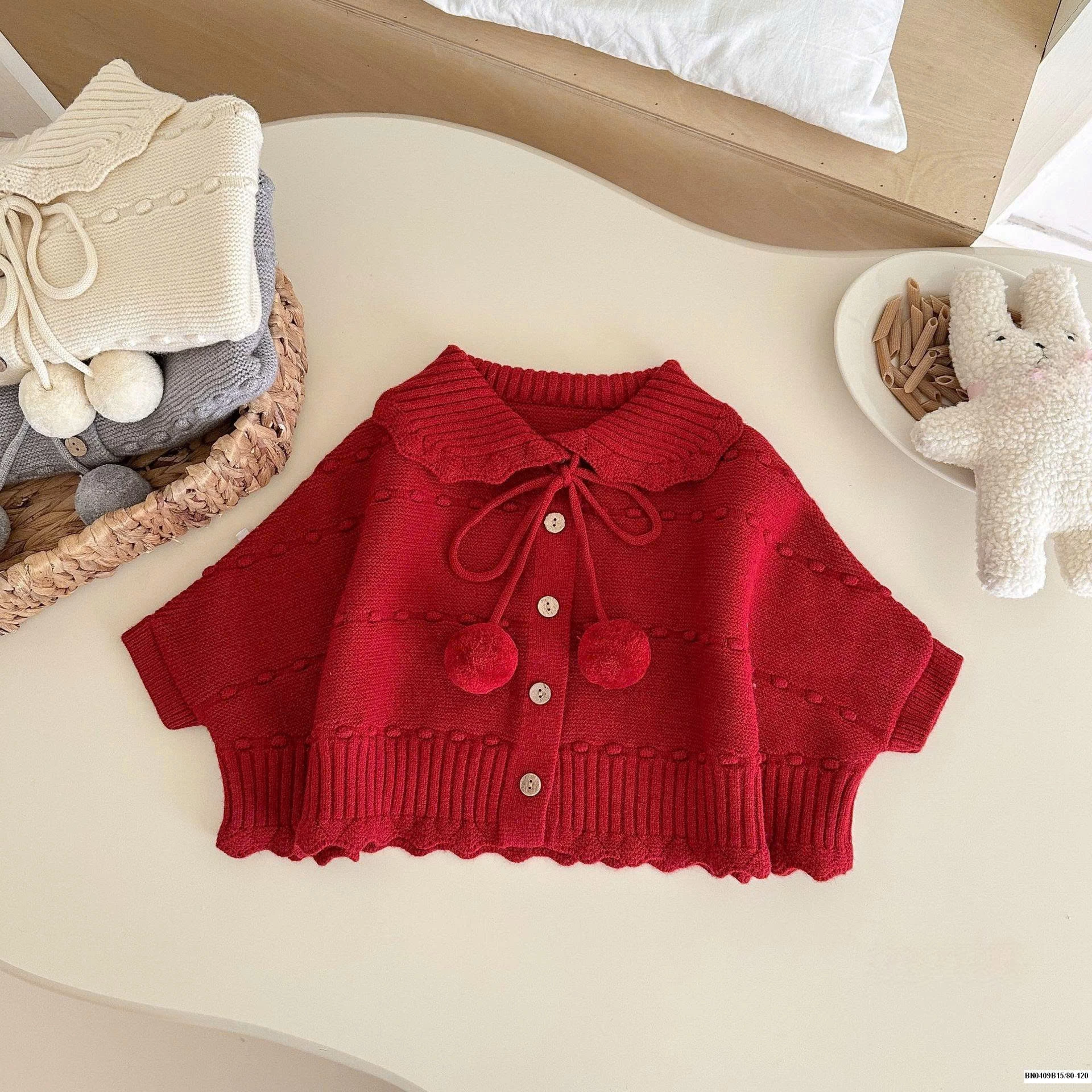 ÁO CHOÀNG LEN CARDIGAN NƠ