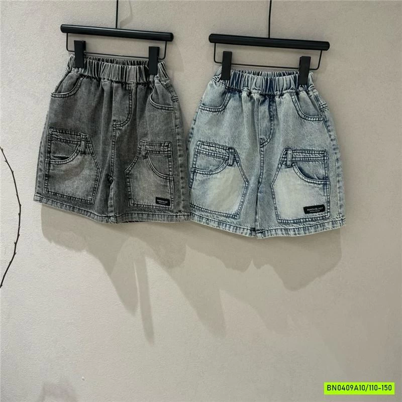 SHORT JEANS TÚI VIỀN NỔI