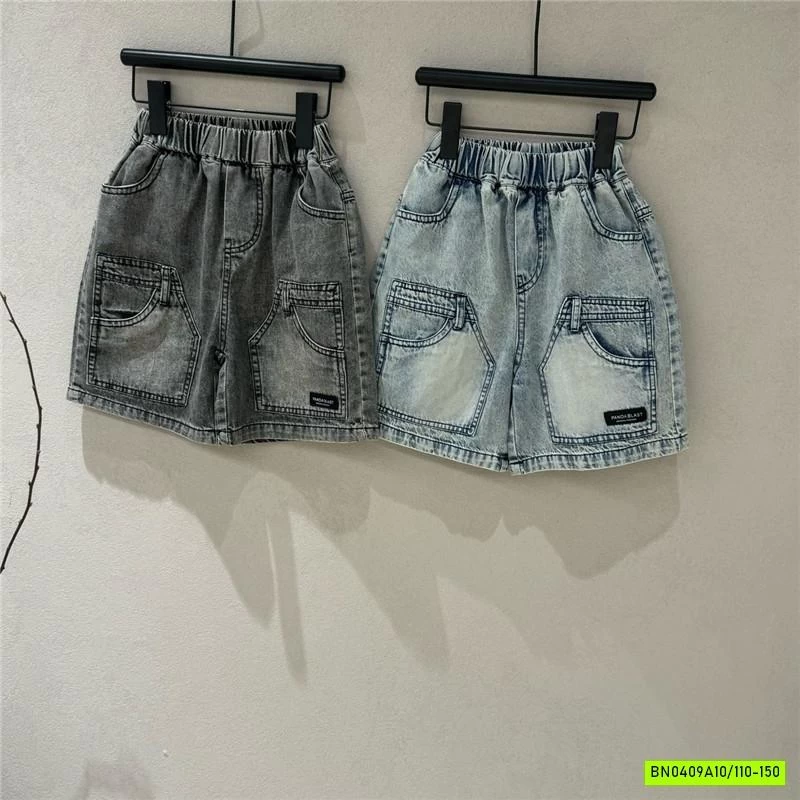 SHORT JEANS TÚI VIỀN NỔI