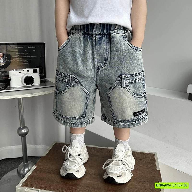 SHORT JEANS TÚI VIỀN NỔI