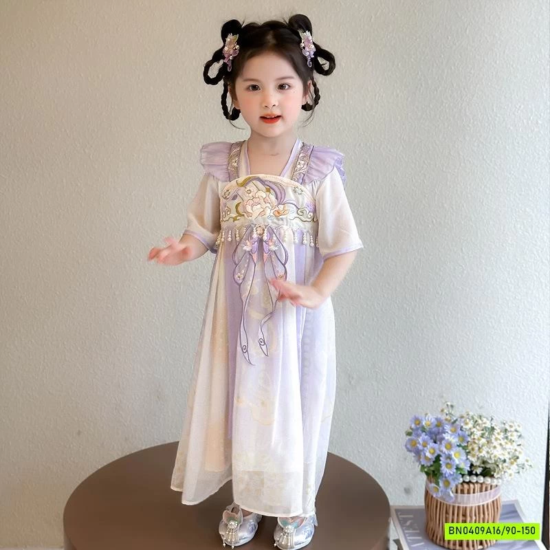 VÁY CỔ TRANG CÁNH TIÊN THÊU