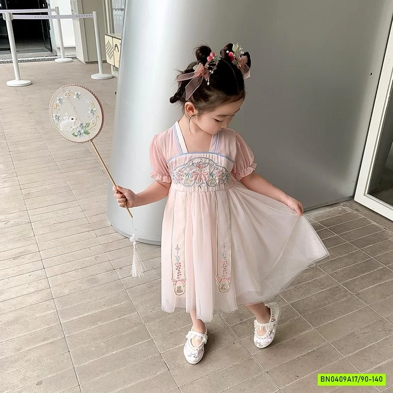 VÁY CỔ TRANG HỒNG XINH XẮN