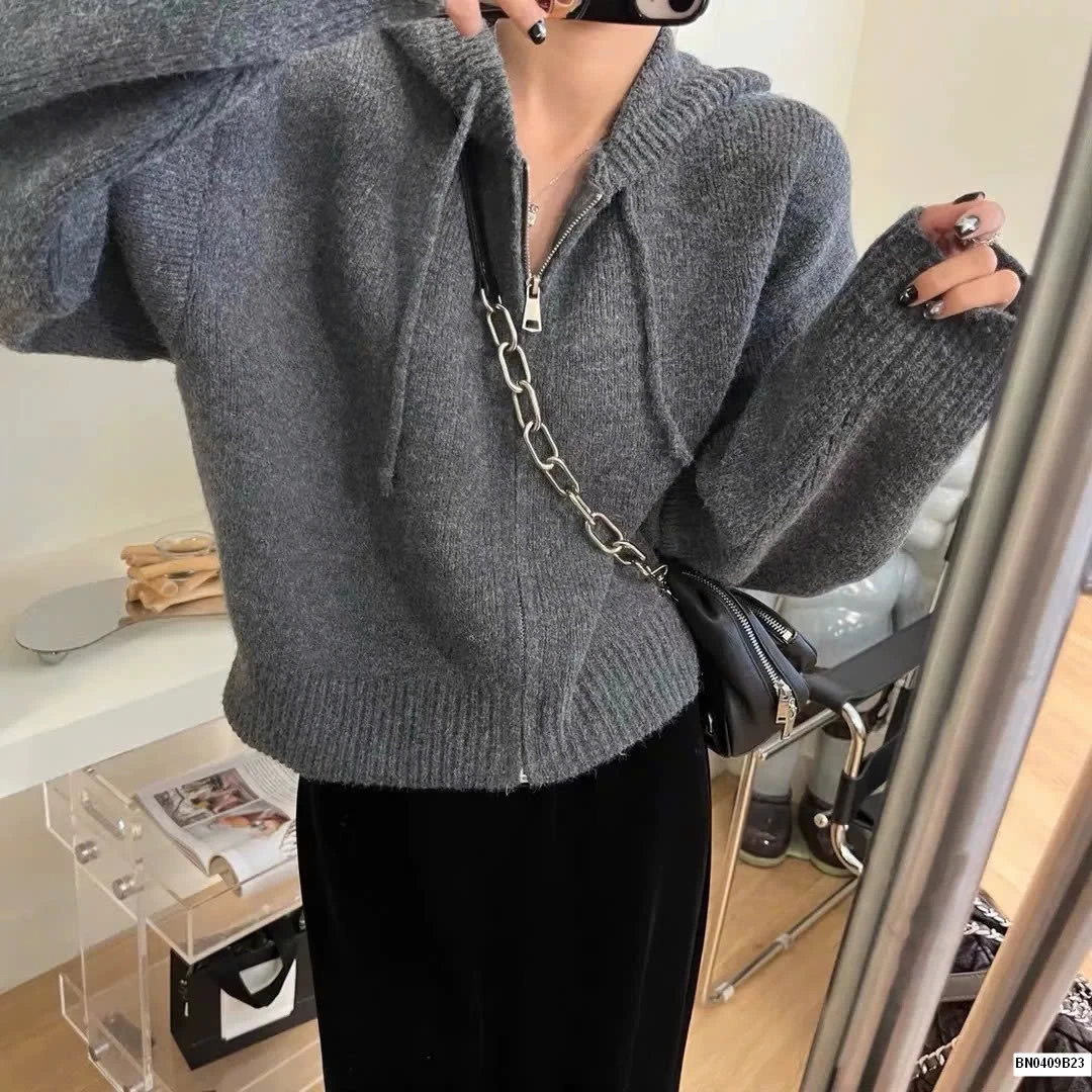 ÁO LEN LIỀN MŨ KHÓA KÉO R.S.STUIDO