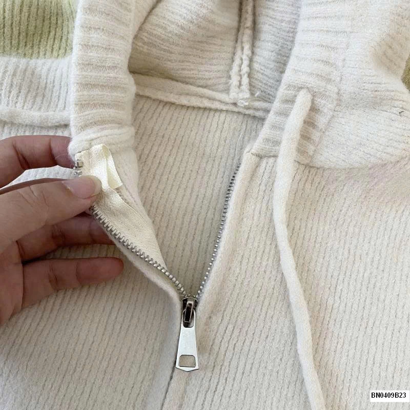 ÁO LEN LIỀN MŨ KHÓA KÉO R.S.STUIDO