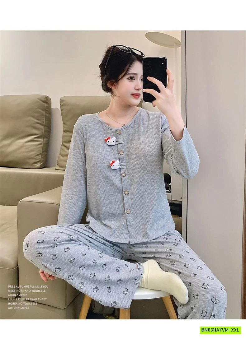 BỘ NGỦ COTTON KÈM BRA