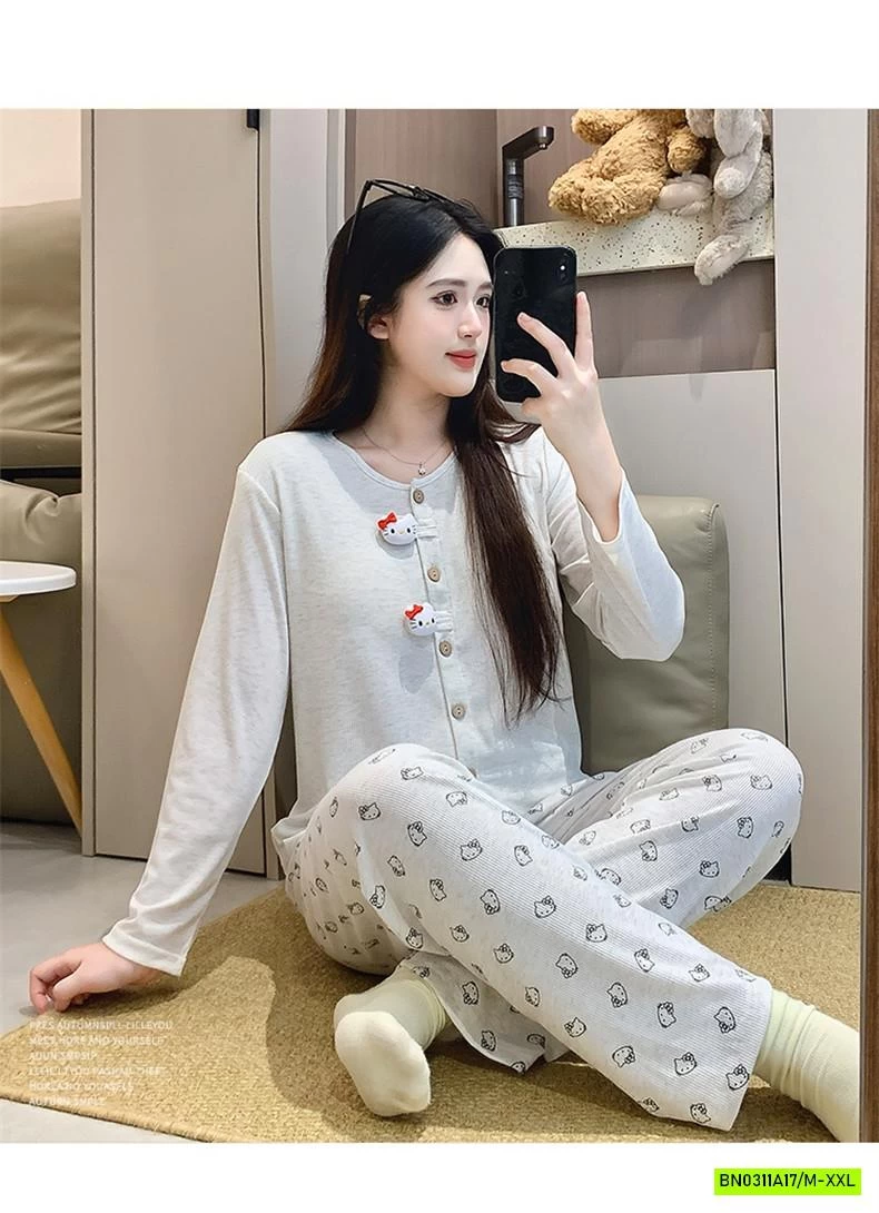 BỘ NGỦ COTTON KÈM BRA