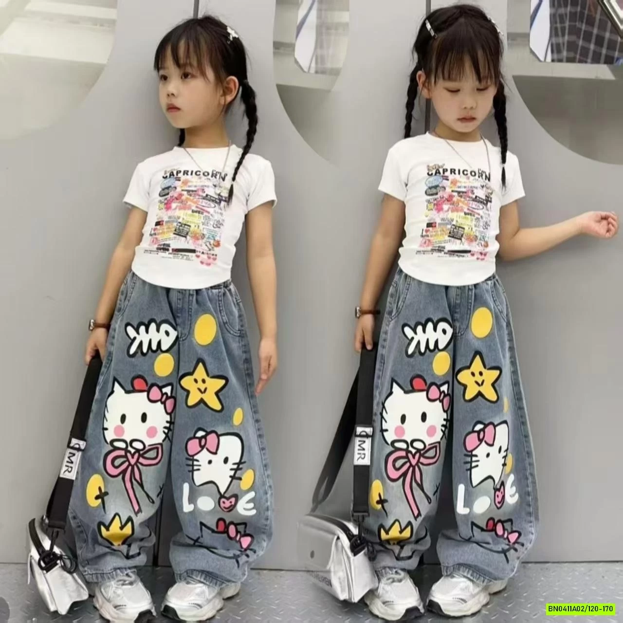 CROPTOP RÚT EO MIX JEANS KITTY