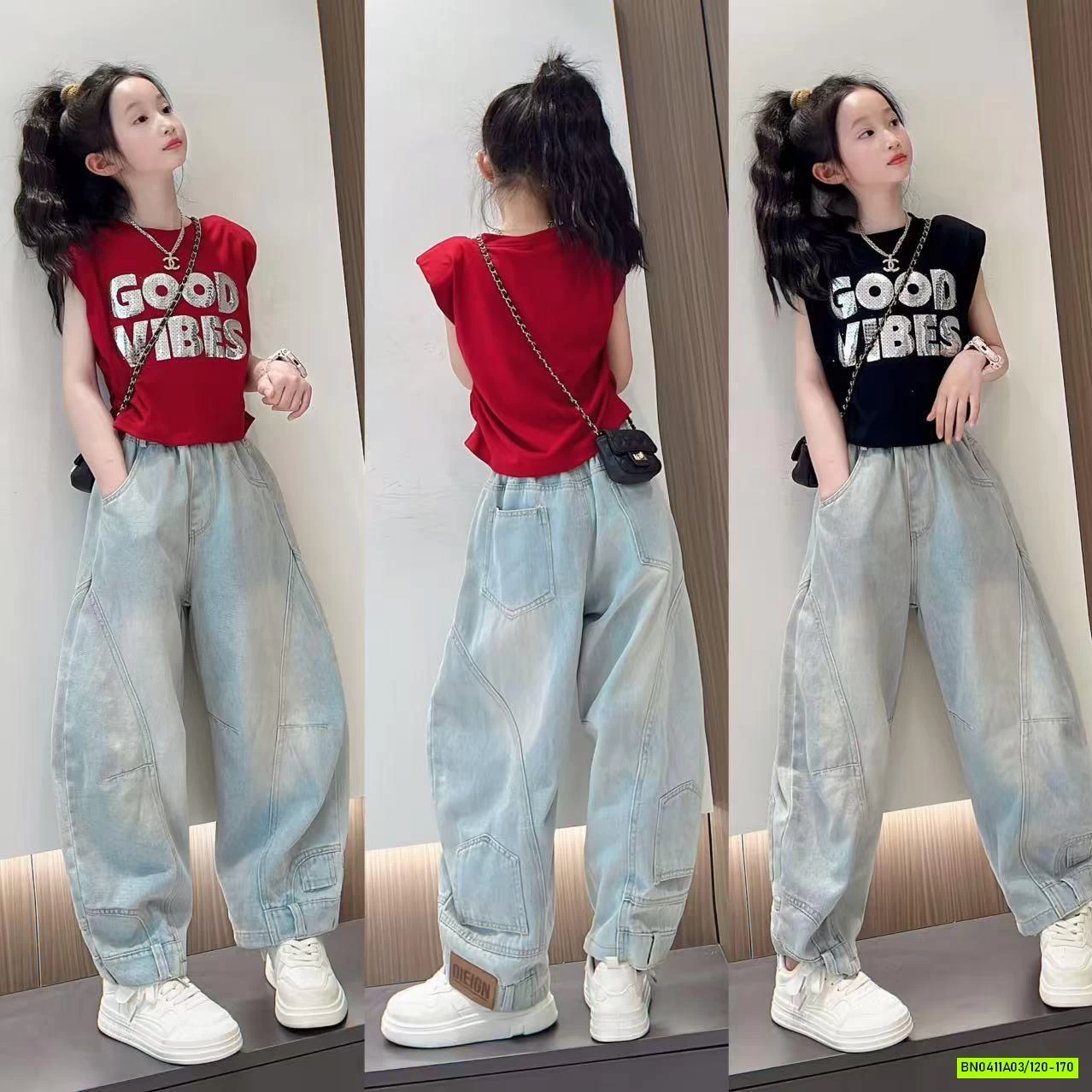 TANKTOP RÚT EO MIX BAGGY JEANS