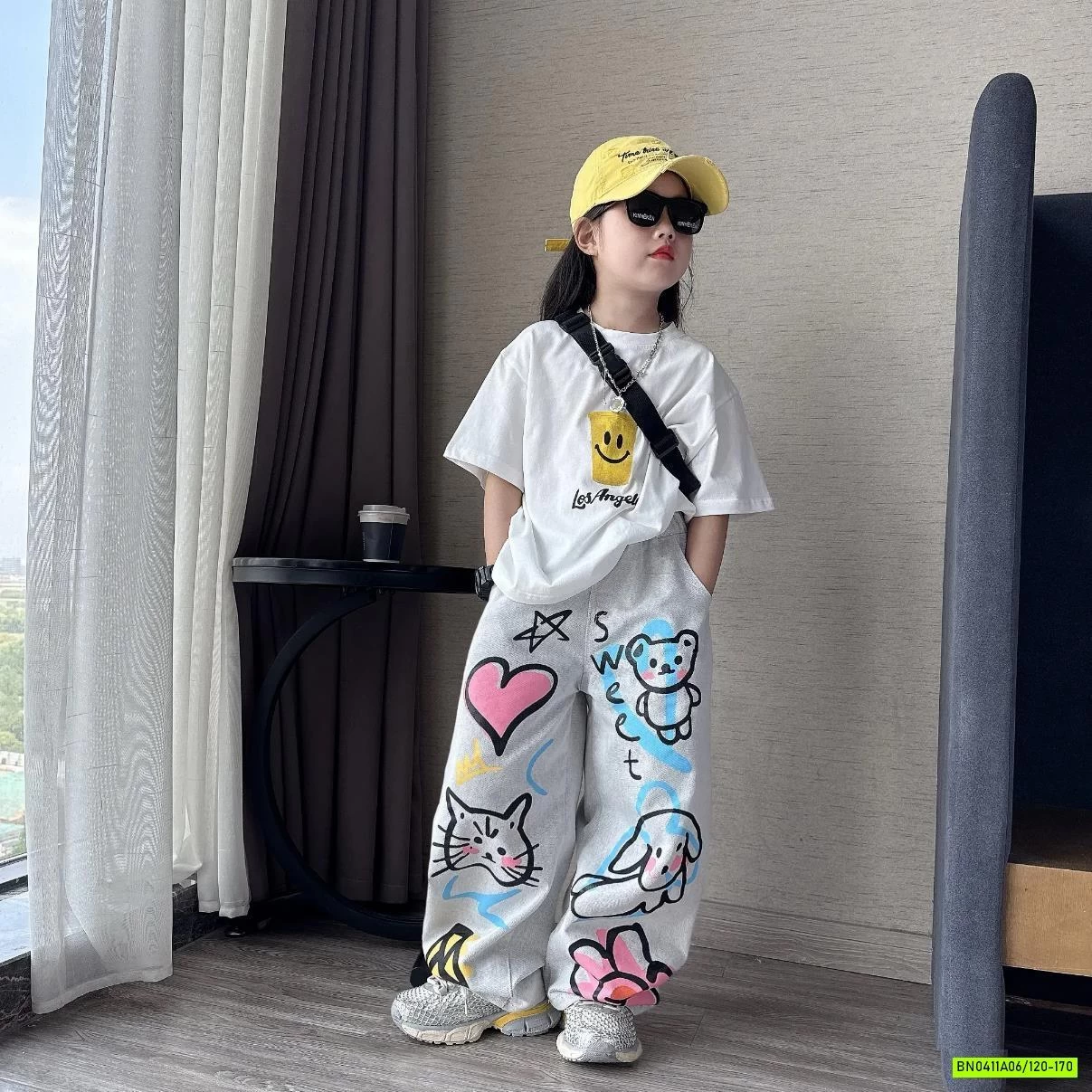 ÁO THUN CỐC NƯỚC MIX JEANS IN GẤU