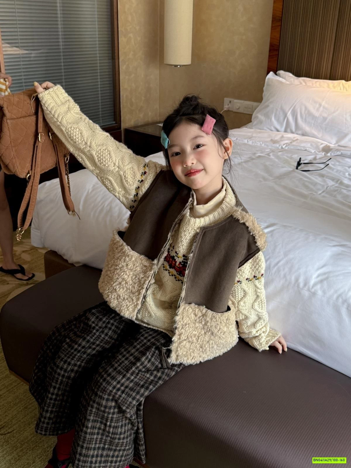 KHOÁC GILE DA LỘN PHỐI LÔNG CỪU