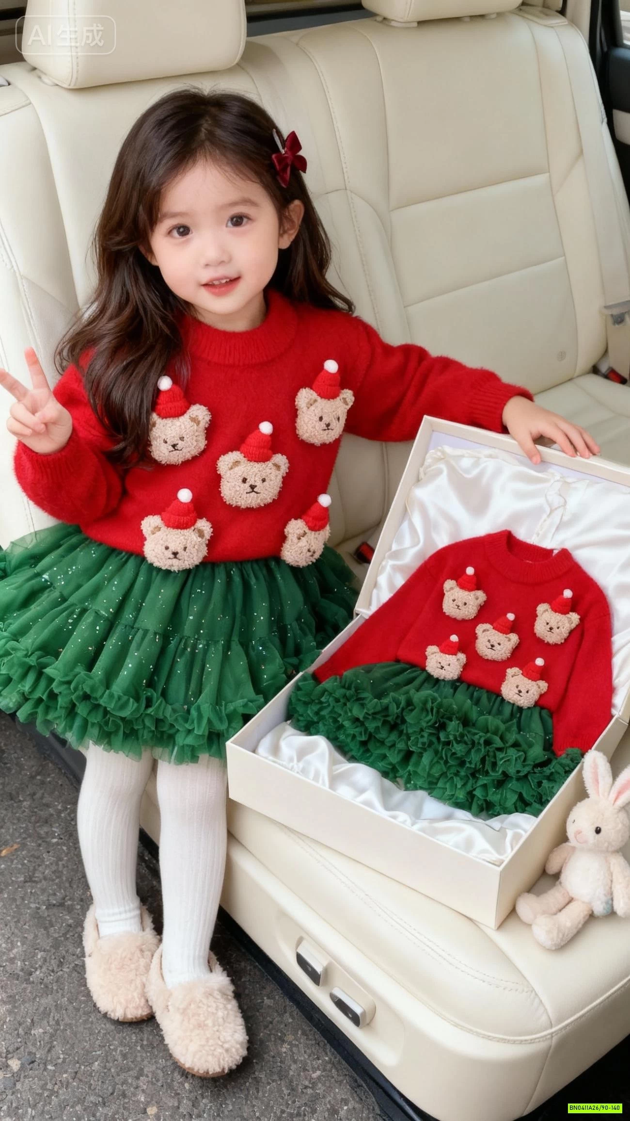 SÉT ÓA LEN GẮN GẤU MIX CV TUTU XANH