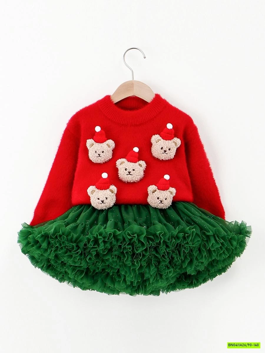 SÉT ÓA LEN GẮN GẤU MIX CV TUTU XANH